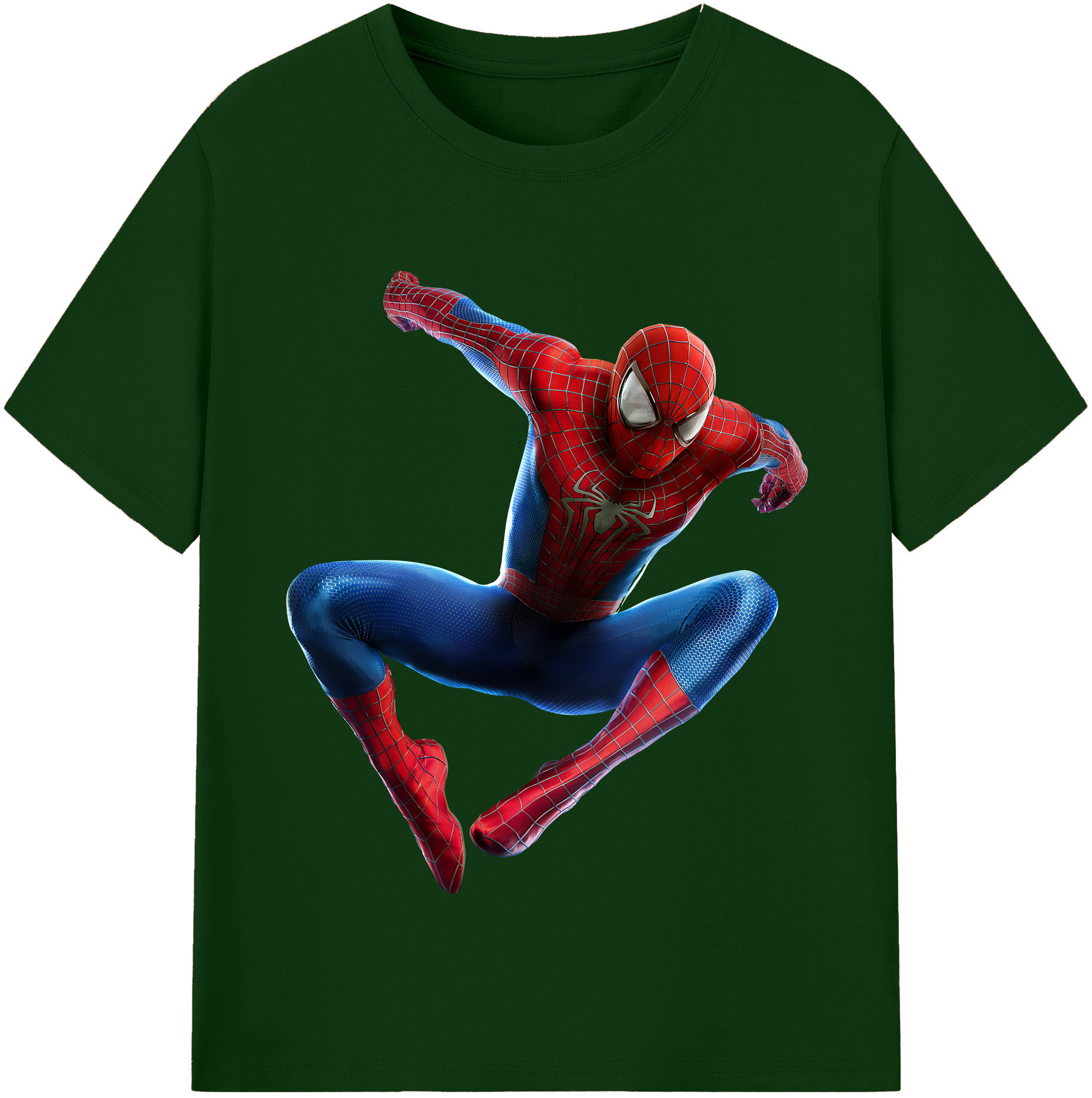 （画像用） Spider Man スパイダーマン 綿100％半袖Tシャツ（フロントプリント）